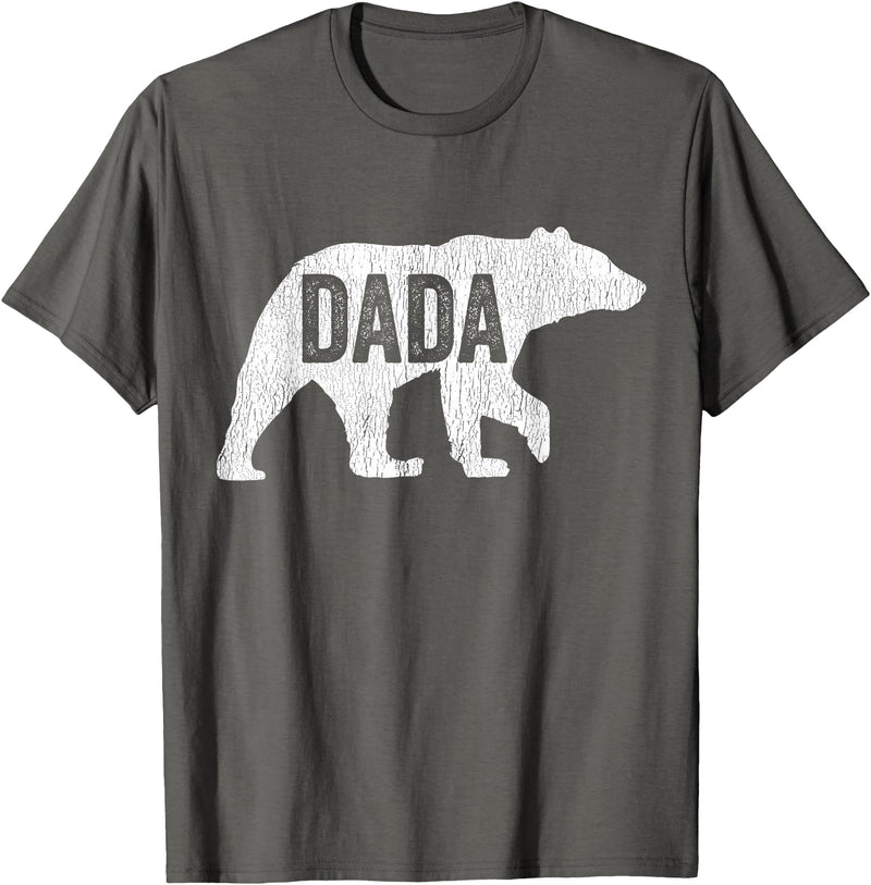 Matching Family Bear by Foxio Dada Bear Matching Family Camping Vintage Bear Funny Dada T-Shirt - Asphalt Grey