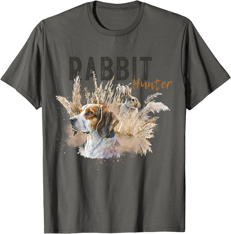 Beagle Dog Rabbit Hunter Rabbit Hunting Rabbiting Hunter for T-Shirt in Asphalt Grey