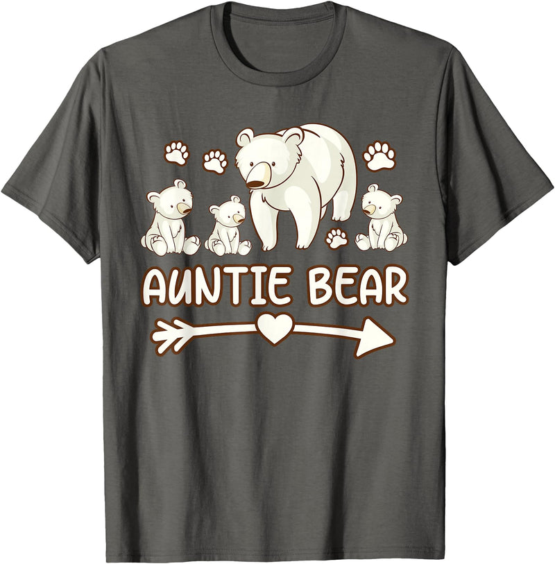 Aunt bear tee shirts, Auntie bear tshirt Auntie bear shirt for womens, Aunt bear 3 cubs t shirts T-Shirt - Asphalt Grey