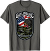Great Smoky Mountains National Park Souvenirs Gatlinburg Tennessee Souvenirs Bears Gifts TN American Flag T-Shirt - Asphalt Grey