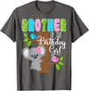 Koala Birthday Party Supplies Koala Bear Birthday Brother Of The Birthday Girl Koalas Bday T-Shirt - Asphalt Grey