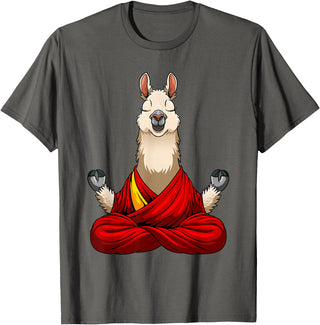 Funny Llama Gift Llama Lover Accessories & Stuff Cute Llama Design For Men Women Alpaca Animal Llama Lovers T-Shirt - Asphalt Grey