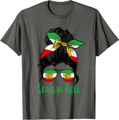 Iran For Women Iranian For Girl Flag Lion Persian T-Shirt