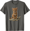 Cute Cougar & Mountain Lion Apparel Cute Mountain Lion Cub Cougar T-Shirt - Asphalt Grey