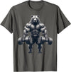 Bear Powerlifting Weightlifting Gym Apparel Bear Powerlifting Weightlifting Gym Workout T-Shirt - Asphalt Grey