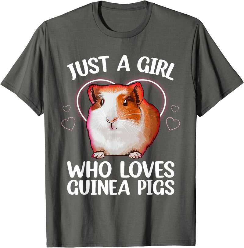 Guinea Pig Gift Guinea Pig Accessories & Stuff Cute Guinea Pig For Women Girls Hamster Pet Guinea Pig Lover T-Shirt - Asphalt Grey