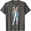 Funny Bunny Sunglasses Rabbit Coquette Bow Easter Trendy T-Shirt in Asphalt Grey