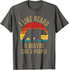 Retro Vintage Bear Co I Like Bears And Maybe Like 3 People Bear Lover Retro T-Shirt - Asphalt Grey