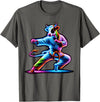 Cow Karate Black Belt Apparel Cow Karate Kick Punch Cute Funny Cool Martial Arts Cow T-Shirt - Asphalt Grey