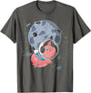 Pig Astronaut Space Travel Animal Gift Cute Farm Animal Moon Landing Outer Space Astronaut Pig T-Shirt - Asphalt Grey