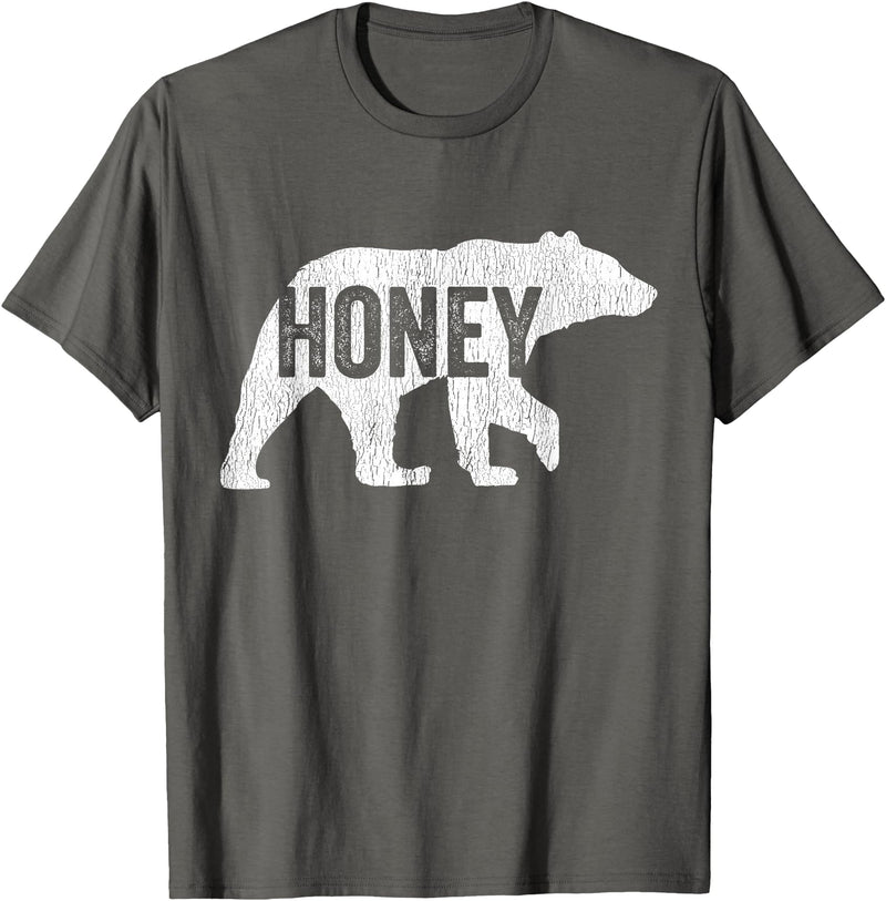 Matching Family Bear by Foxio Honey Bear Matching Family Camping Bear Funny Honey T-Shirt - Asphalt Grey