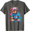 Teddy Bear Colorful Men WomenDesigns Hip Hop Colorful Teddy Bear Men Women Kids T-Shirt - Asphalt Grey