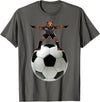 Behrbones Clothing Bear Goalie On Soccer Ball - by Behrbones T-Shirt - Asphalt Grey