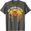 Retro No Prob-Llama & Alpaca Lover Gifts Retro NO Prob-Llama Gift - Vintage Llama Alpaca T-Shirt - Asphalt Grey