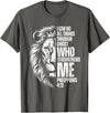 Philippians 4:13 Christian Jesus Lion Father Dad Christian Verse Lion Philippians 4:13 I Can Do All Things T-Shirt - Asphalt Grey