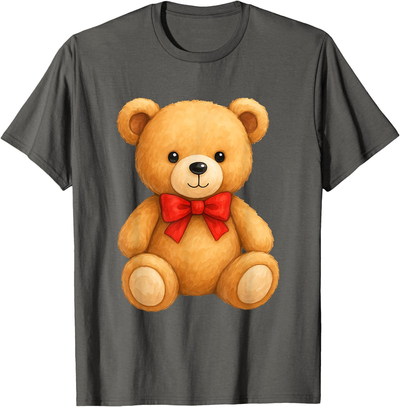 Teddy Bear Accessories Gifts Women Men Kids Teddy Bear Cute Teddy Bear Lover Illustration Graphic Design T-Shirt - Asphalt Grey