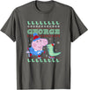 Peppa Pig George Pig Ice Skating Ugly Christmas Sweater T-Shirt - Asphalt Grey
