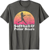 Softball and Polar Bears Apparel Co Softball and Polar Bears Women or Girls Polar Bear T-Shirt - Asphalt Grey