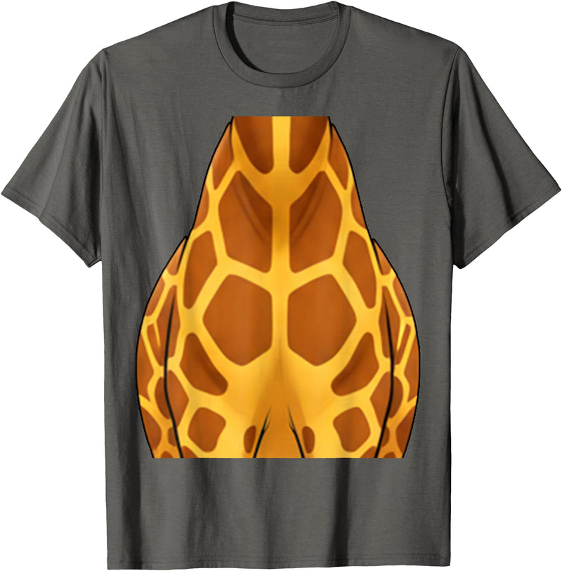 Cute Headless Giraffe Halloween Costume By TEERA Funny Giraffe Body Halloween Outfit T-Shirt - Asphalt Grey