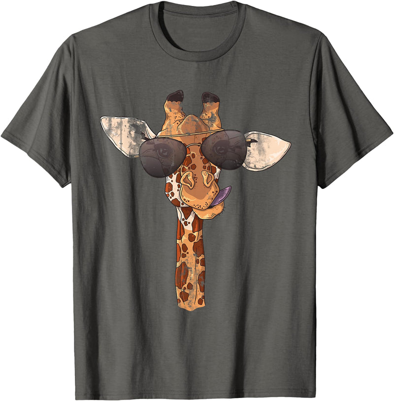 Giraffe Quotes Sunglasses Giraffe T-Shirt - Asphalt Grey