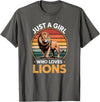Lion Shirts & Gifts for Girls Girls Lion T-Shirt - Asphalt Grey