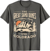 Great Sand Dunes National Park Colorado USA Retro Great Sand Dunes National Park Colorado Hike Outdoors Retro T-Shirt - Asphalt Grey