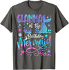 Birthday Mermaid Matching Family Tees Glamma of The Birthday Mermaid Matching 1St Birthday Girl T-Shirt - Asphalt Grey