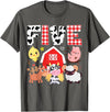Farm Animals Cow Themed Birthday Party Family Tees 5th Birthday Five Year Old Farm Theme Animals Birthday Party T-Shirt -
