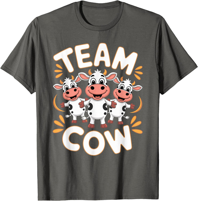 Cow Design for Cow Lovers Team Cow Stuff | Cow Costume | Farm Product Products for Cow T-Shirt - Asphalt Grey