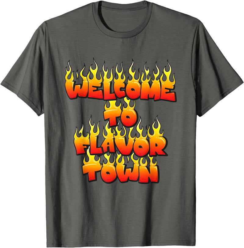Halloween Flavor Town Welcome To Flavor Town Halloween T-Shirt - Asphalt Grey