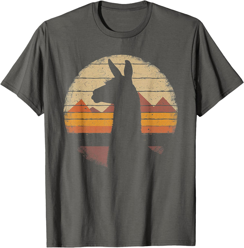 Llama Alpaca - Retro 70s 80s Graphic Vintage -2 Llama Alpaca - Retro 70s 80s Graphic Vintage Men Women Kids T-Shirt - Asphalt Grey