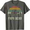 Bear Cubs Family Matching Gifts & Shirts Clothing Funny Papa Bear Shirts, Cub 5 Kids Fathers Day Grandpa T-Shirt - Asphalt Grey