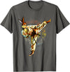 Karate Rabbit Easter Bunny T-Shirt in Asphalt Grey