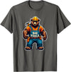 Jay Moe Design I Love Muscle Bear Funny Gay Big Tools LGBTQ Pride Vintage T-Shirt - Asphalt Grey