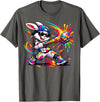 Funny Dripping Drip Rabbit Bunny Baseball Easter Men Boy Kid T-Shirt in Asphalt Grey