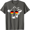 Oktoberfest German Flag Cow Sunglasses Germany Funny Cute T-Shirt - Asphalt Grey