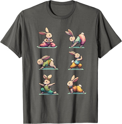 Rabbits in Yoga Poses T-Shirt