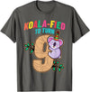 Koala Bear 9 Year Old Birthday Cute Clothing Co Koalafied To Turn 9 Koala Bear 9th Birthday Party Nine Cute T-Shirt - Asphalt Grey