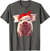 Pig Gift Pig Lover Stuff & Pig Novelty Accessories Funny Pig Design for Women Girls Kids Toddlers Piggy Lovers T-Shirt - Asphalt Grey