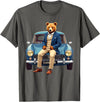 Teddy Bear Classic Car Tees Enjoy Cool Teddy Bear With Classic Car Graphic Designs Fun T-Shirt - Asphalt Grey