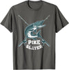 Fishing IM Co Pike Slayer Fishing Fisherman Northern Pike T-Shirt - Asphalt Grey