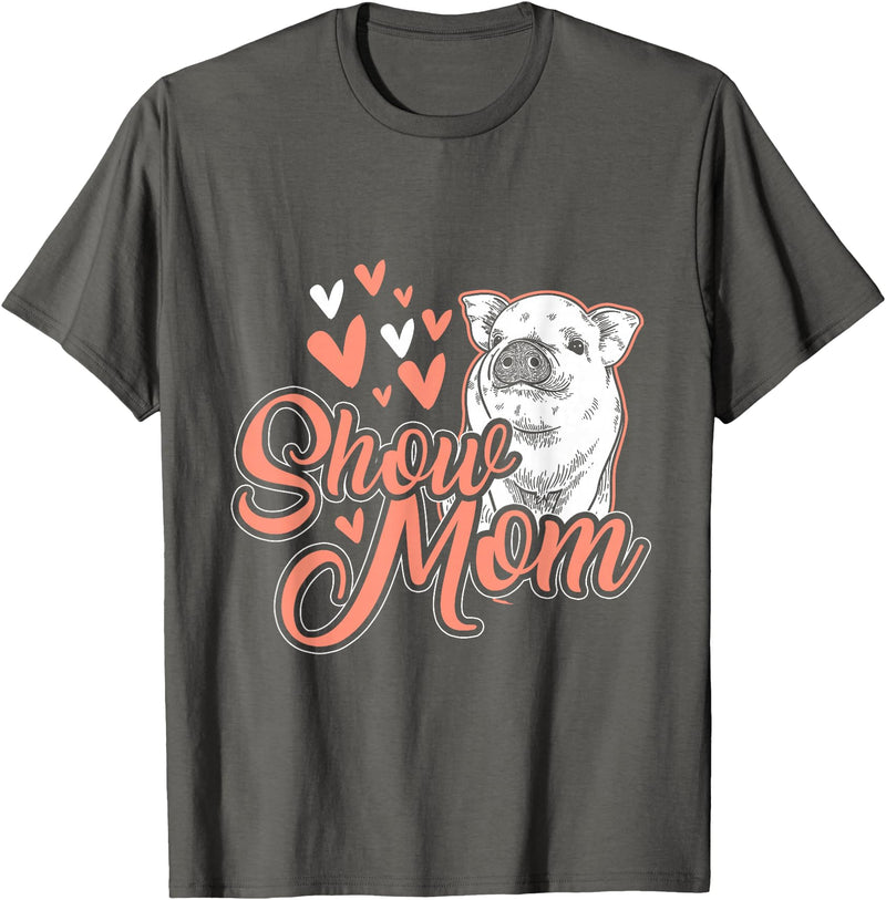 Animal Tees & Gift Idea Show Mother Pigs T-Shirt - Asphalt Grey