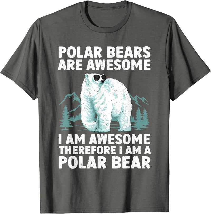 Polar Bear Gift Polar Bear Accessories & Stuff Polar Bear Art For Men Women Kids Arctic Polar Bear Lover T-Shirt - Asphalt Grey
