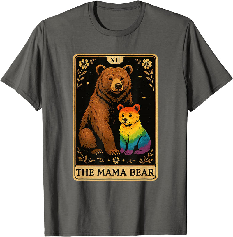 LGBT mom Pride Gay Mama Bear tShirt Mama Bear Pride Shirt Gay Pride Mom LGBT Momma Bear T-Shirt - Asphalt Grey