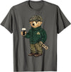 Teddy Bear Feeling Lucky St Patricks Women Men Cool Funny Teddy Bear Feeling Lucky Drinking St Patricks Day T-Shirt - Asphalt Grey