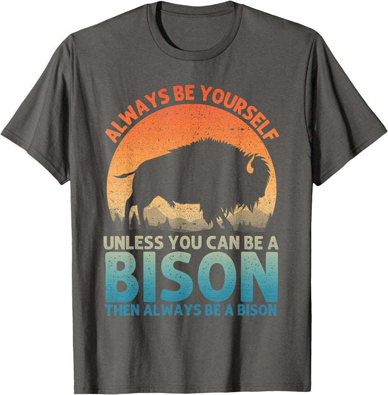 Bison Gift Bison Lover Accessories & Buffalo Stuff Cool Bison Design For Men Women Buffalo Animal Lovers Bison T-Shirt -