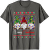 Xmas Lights Gnomes Holiday Graphics Merry Christmas Leopard Buffalo Red Plaid for Men Women T-Shirt - Asphalt Grey