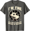 I’m fine, just on my hamster wheel of despair T-Shirt - Asphalt Grey
