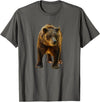 Bear Tees Grizzly Bear Vintage Graphic T-Shirt T-Shirt - Asphalt Grey