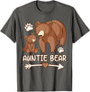 auntie bear tee shirt, aunt bear t-shirts womens Auntie bear tshirt, aunt bear t shirt for women T-Shirt - Asphalt Grey